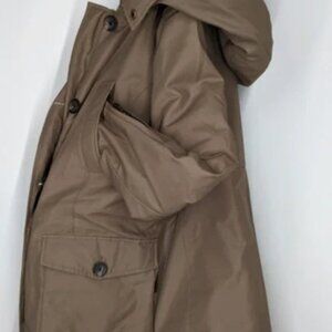 Zara Basic - Army-khaki color quilted down parka - size S